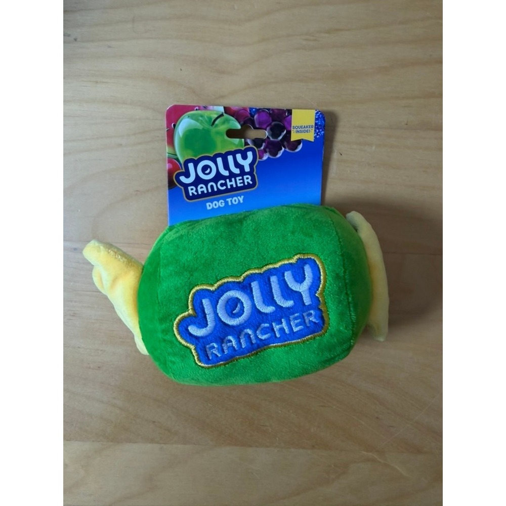Jolly Rancher Green Apple Squeaky Plush Dog Toy Hershey Candy HE1296JR-TG NEW
